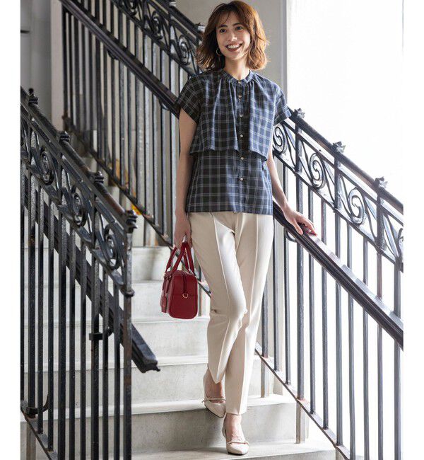 any SiS「【洗える】バンドカラーレイヤード ブラウス」|シャツ・ブラウス|