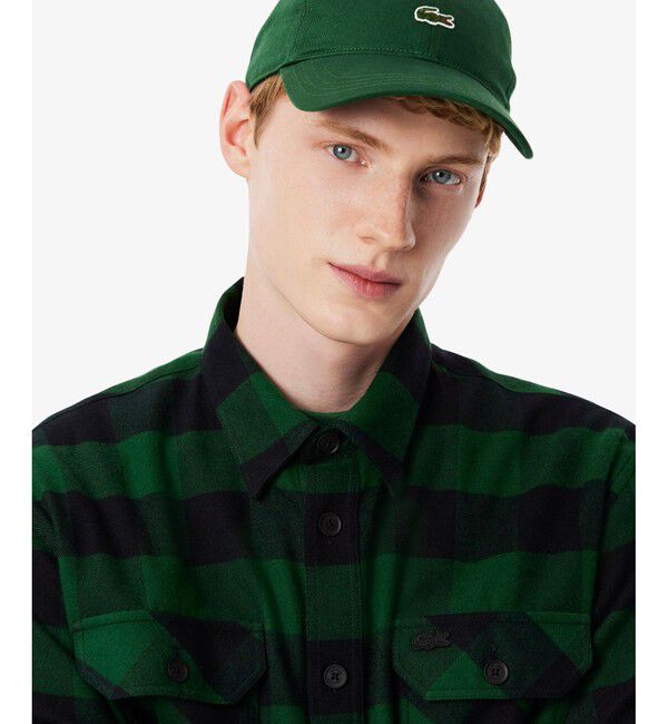 LACOSTE「オーバーサイズドコットンプレイド フランネルチェックシャツ」|シャツ・ブラウス|