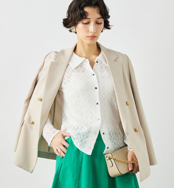 NOLLEY'S「《セットアップ対応》ウォッシャブルハイスペック麻調ダブルジャケット」|テーラードジャケット|