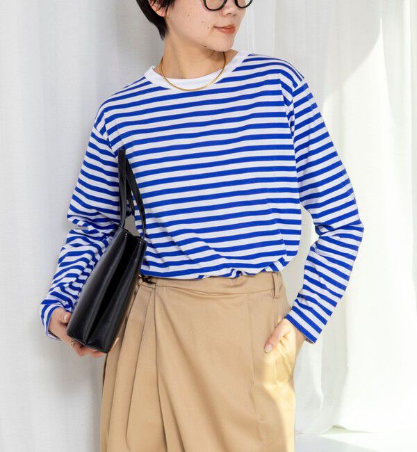 Rie Miller「ウォッシャブルロングスリーブTシャツGIZA COTTON」|Tシャツ・カットソー|ホワイト系4