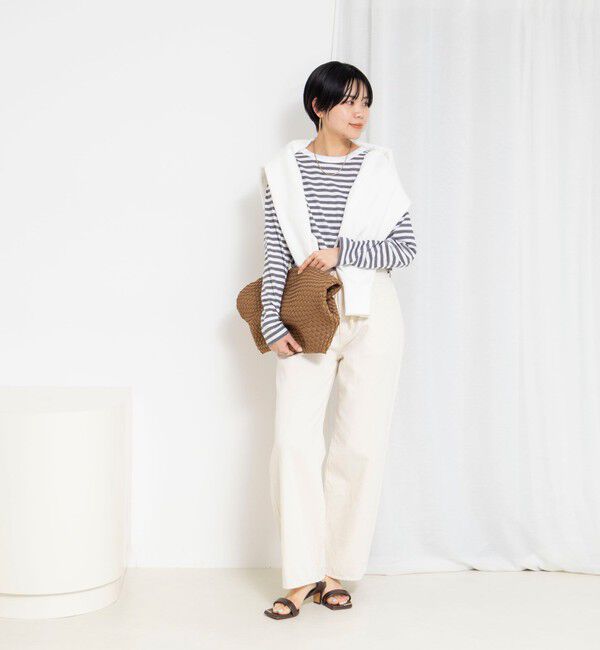 Rie Miller「ウォッシャブルロングスリーブTシャツGIZA COTTON」|Tシャツ・カットソー|