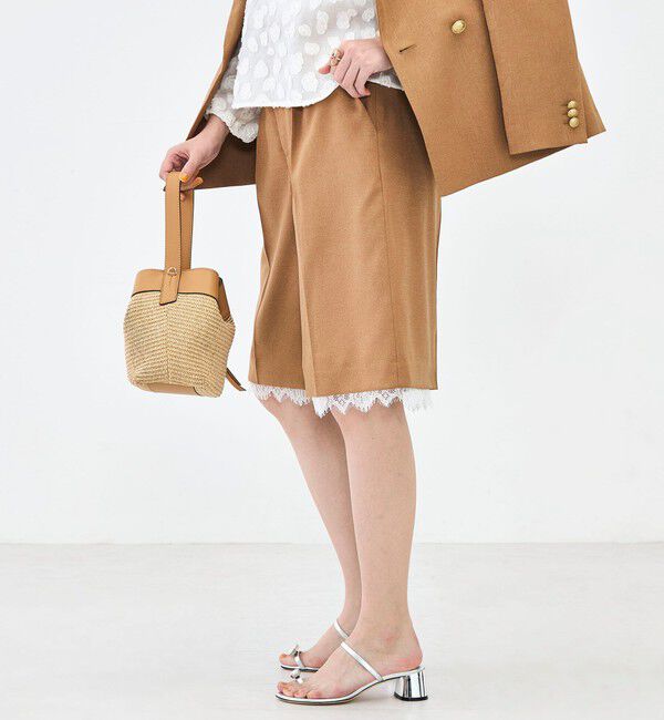 NOLLEY'S「《セットアップ対応》ウォッシャブルハイスペック麻調2WAYハーフパンツ」|その他|