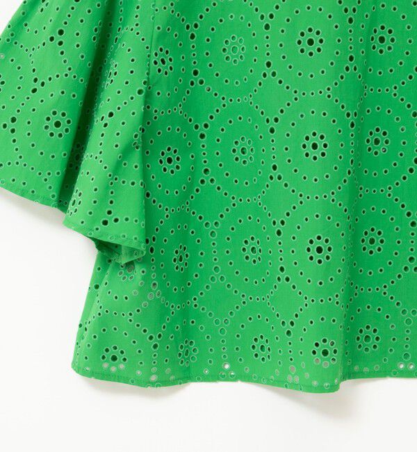 NOLLEY'S「《セットアップ対応》ウォッシャブルフレアスリーブレースブラウス」|シャツ・ブラウス|