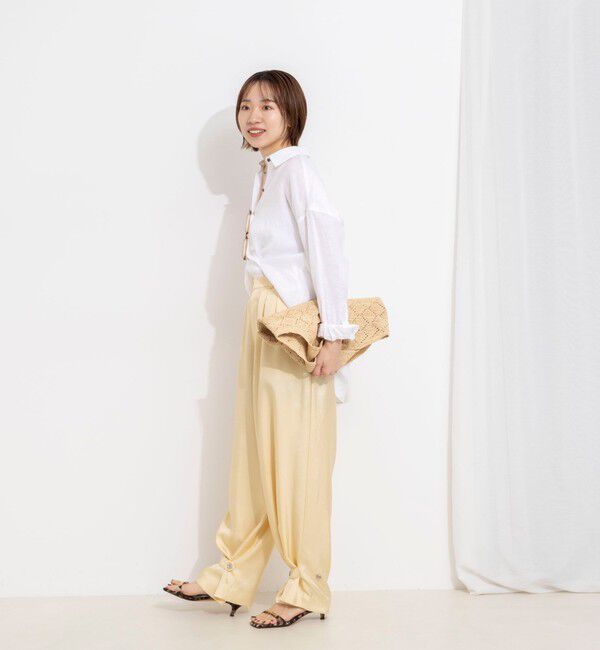 NOLLEY'S「【一部店舗＆WEB限定カラー】ウォッシャブル高機能サテン裾タブ付きパンツ」|その他|