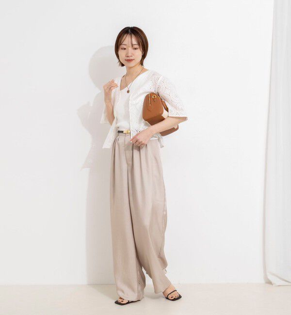 NOLLEY'S「【一部店舗＆WEB限定カラー】ウォッシャブル高機能サテン裾タブ付きパンツ」|その他|