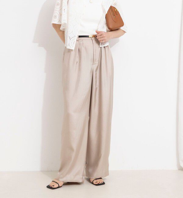 NOLLEY'S「【一部店舗＆WEB限定カラー】ウォッシャブル高機能サテン裾タブ付きパンツ」|その他|