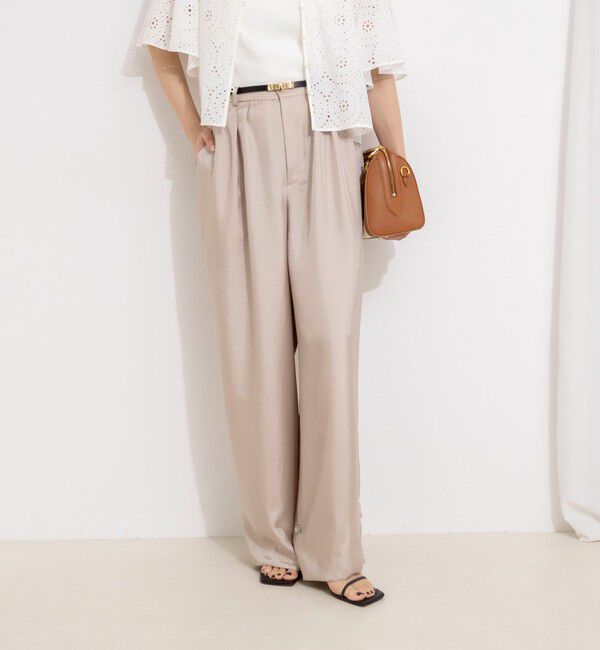 NOLLEY'S「【一部店舗＆WEB限定カラー】ウォッシャブル高機能サテン裾タブ付きパンツ」|その他|