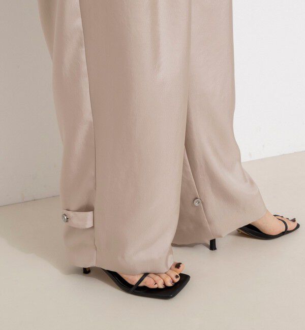 NOLLEY'S「【一部店舗＆WEB限定カラー】ウォッシャブル高機能サテン裾タブ付きパンツ」|その他|