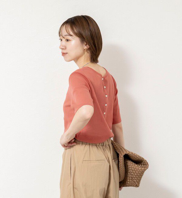 NOLLEY'S「ウォッシャブルコットンチュールバックヘンリー2WAYプルオーバー」|Tシャツ・カットソー|