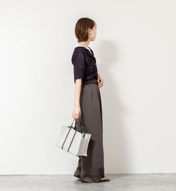 NOLLEY'S「ウォッシャブルコットンチュールバックヘンリー2WAYプルオーバー」|Tシャツ・カットソー|