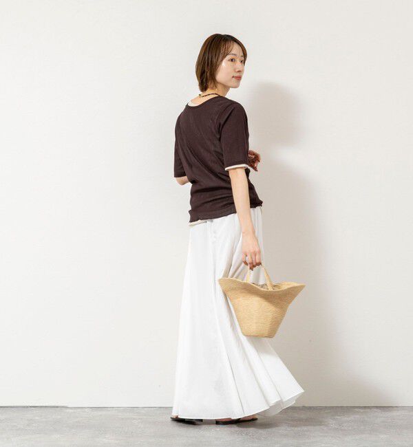 NOLLEY'S「ウォッシャブルコットンチュールバックヘンリー2WAYプルオーバー」|Tシャツ・カットソー|