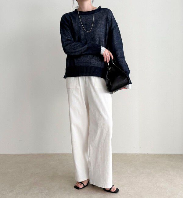 fredy emue「【接触冷感&times;UVカット/マルチ機能】ドライオックスセミワイドイージーパンツ」|チノ|