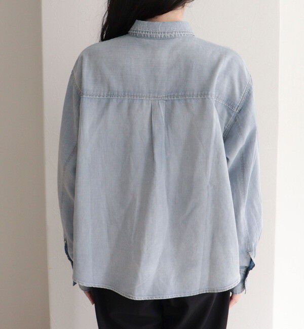 fredy emue「シアーデニムクロップドシャツ」|シャツ・ブラウス|