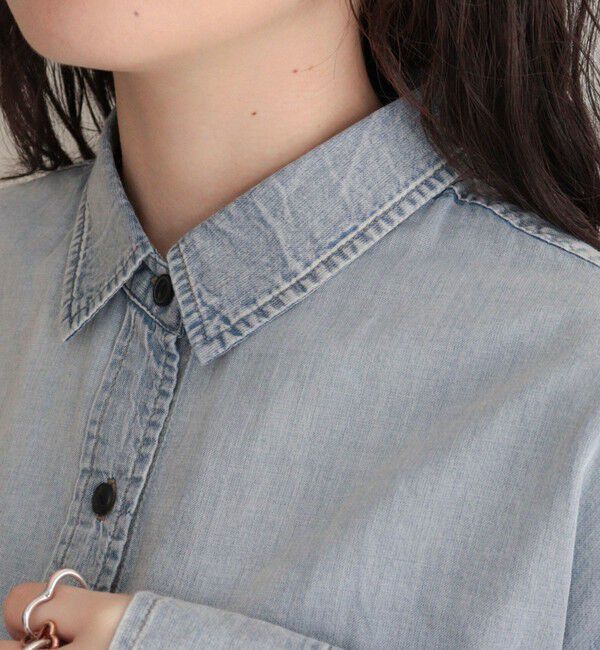 fredy emue「シアーデニムクロップドシャツ」|シャツ・ブラウス|