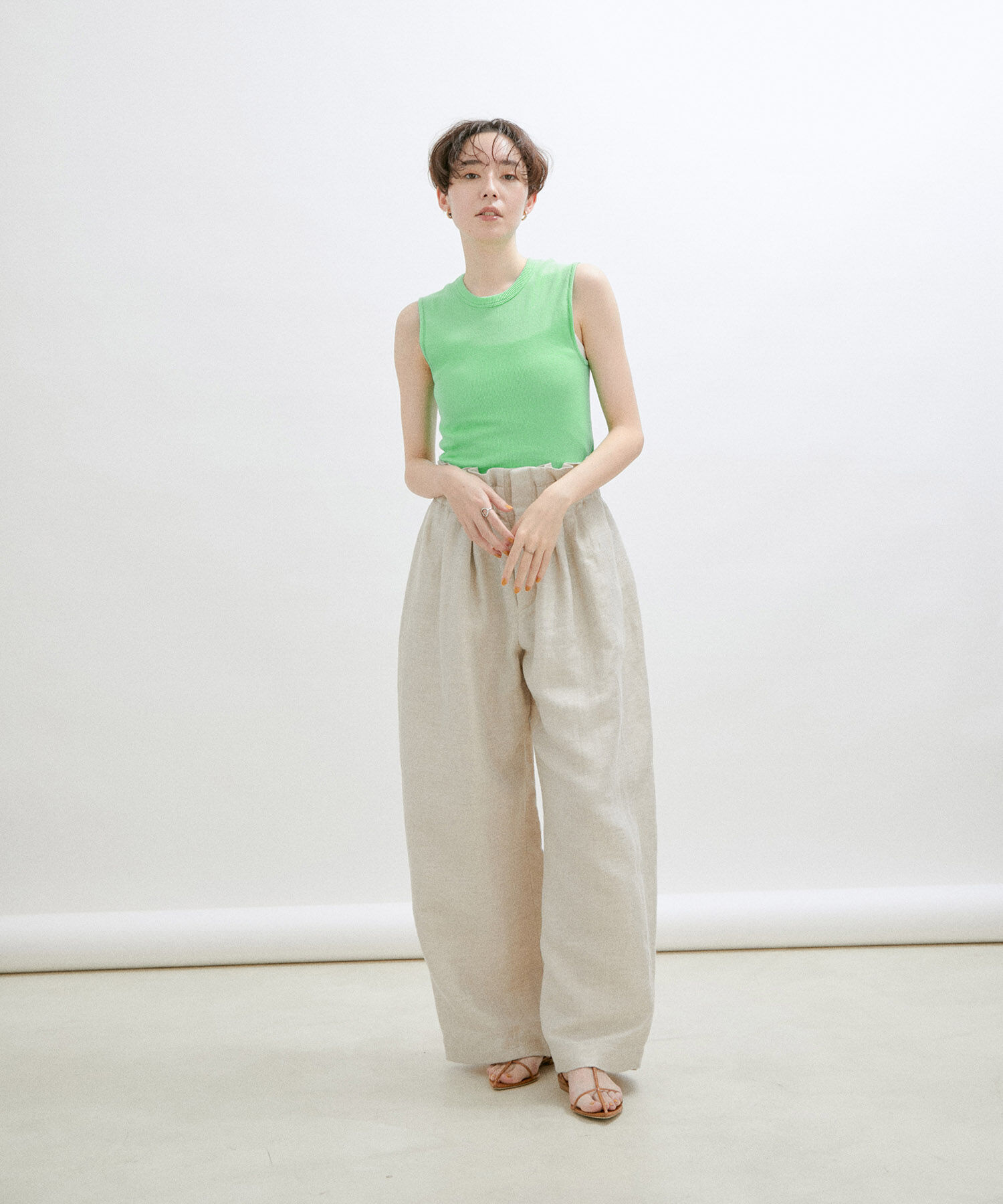 SALON adam et rope'「【Smile Cotton】ノースリーブプルオーバー/タンクトップ」|Tシャツ・カットソー|