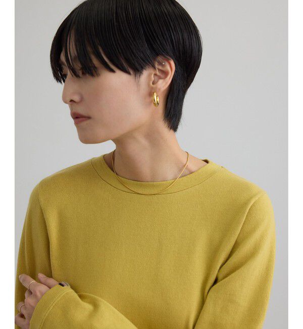 SALON adam et rope'「【J'aDoRe・店舗限定】【extreme cashmere（エクストリーム・カシミア）】lisa クロップドニットロンT」|Tシャツ・カットソー|