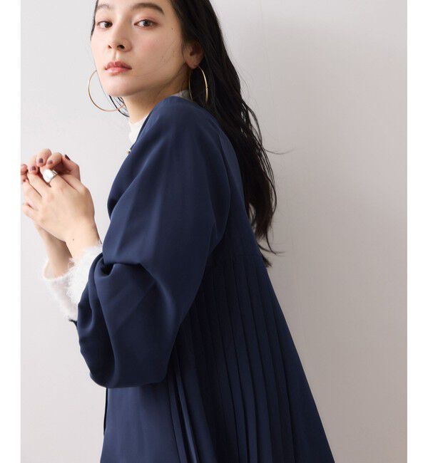 VIS「【WEB限定】サイドプリーツブラウス」|シャツ・ブラウス|