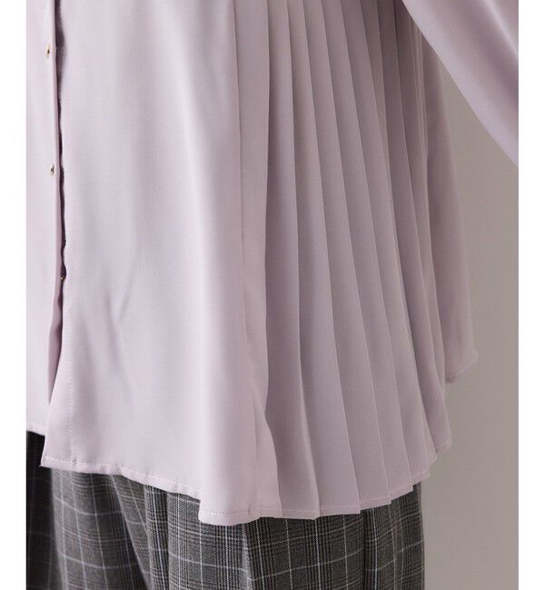 VIS「【WEB限定】サイドプリーツブラウス」|シャツ・ブラウス|