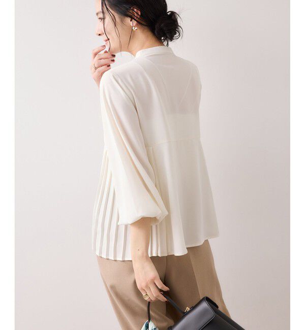 VIS「【WEB限定】サイドプリーツブラウス」|シャツ・ブラウス|