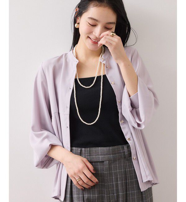 VIS「【WEB限定】サイドプリーツブラウス」|シャツ・ブラウス|