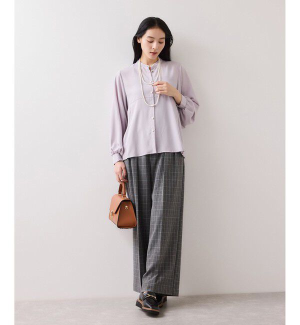 VIS「【WEB限定】サイドプリーツブラウス」|シャツ・ブラウス|