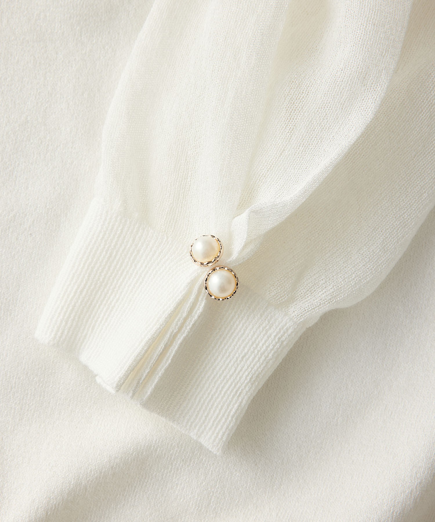 Rope&rsquo;Picnic「袖シアーニットプルオーバー」|ニット・セーター|