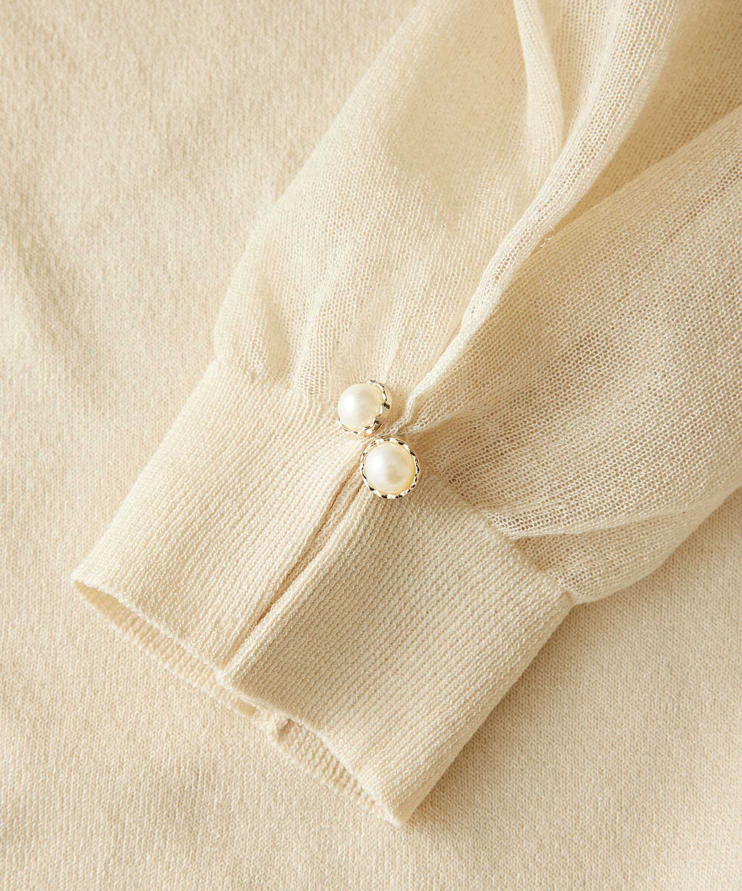 Rope&rsquo;Picnic「袖シアーニットプルオーバー」|ニット・セーター|