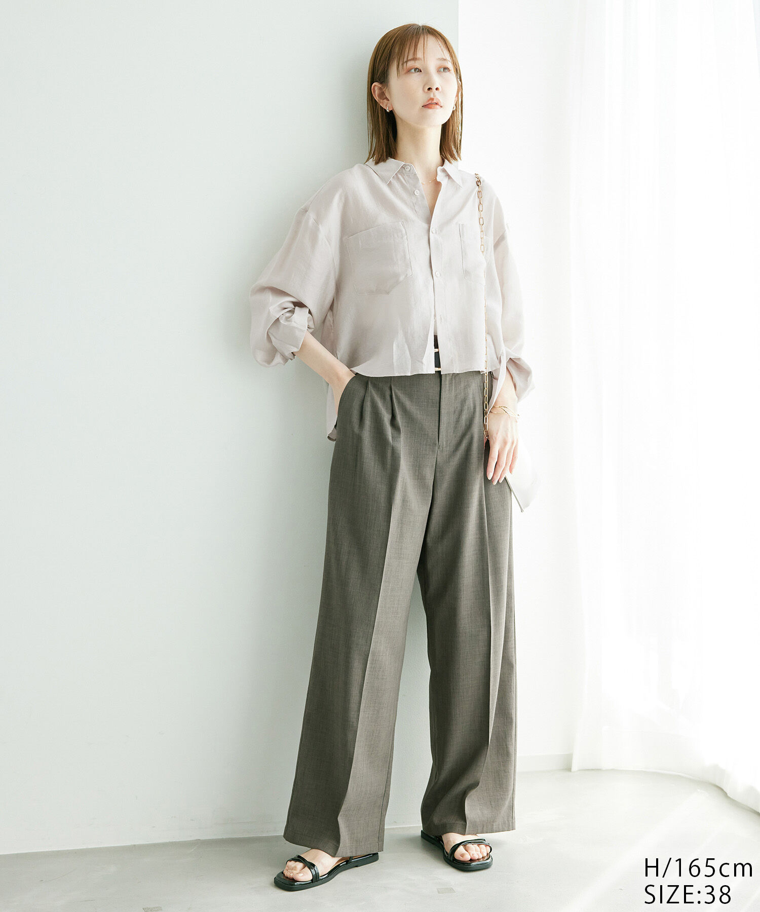 Rope&rsquo;Picnic「【ご好評につき追加生産・新色追加】クロップドシアーシャツ」|シャツ・ブラウス|