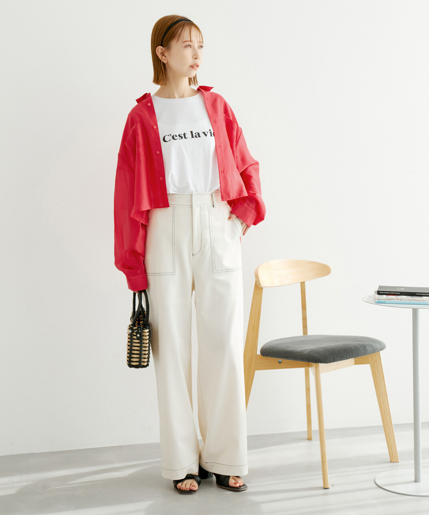 Rope&rsquo;Picnic「【ご好評につき追加生産・新色追加】クロップドシアーシャツ」|シャツ・ブラウス|