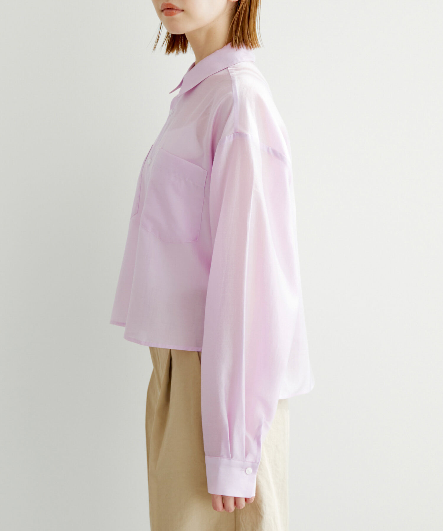 Rope&rsquo;Picnic「【ご好評につき追加生産・新色追加】クロップドシアーシャツ」|シャツ・ブラウス|