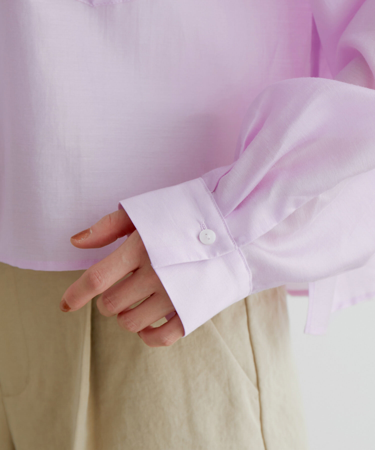 Rope&rsquo;Picnic「【ご好評につき追加生産・新色追加】クロップドシアーシャツ」|シャツ・ブラウス|