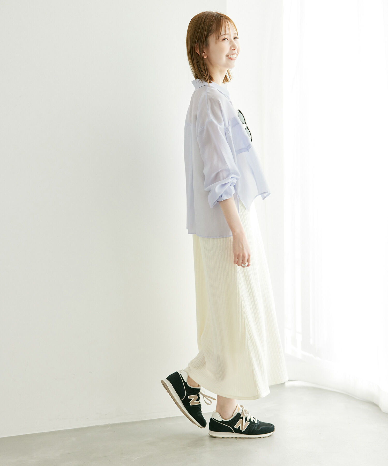 Rope&rsquo;Picnic「【ご好評につき追加生産・新色追加】クロップドシアーシャツ」|シャツ・ブラウス|