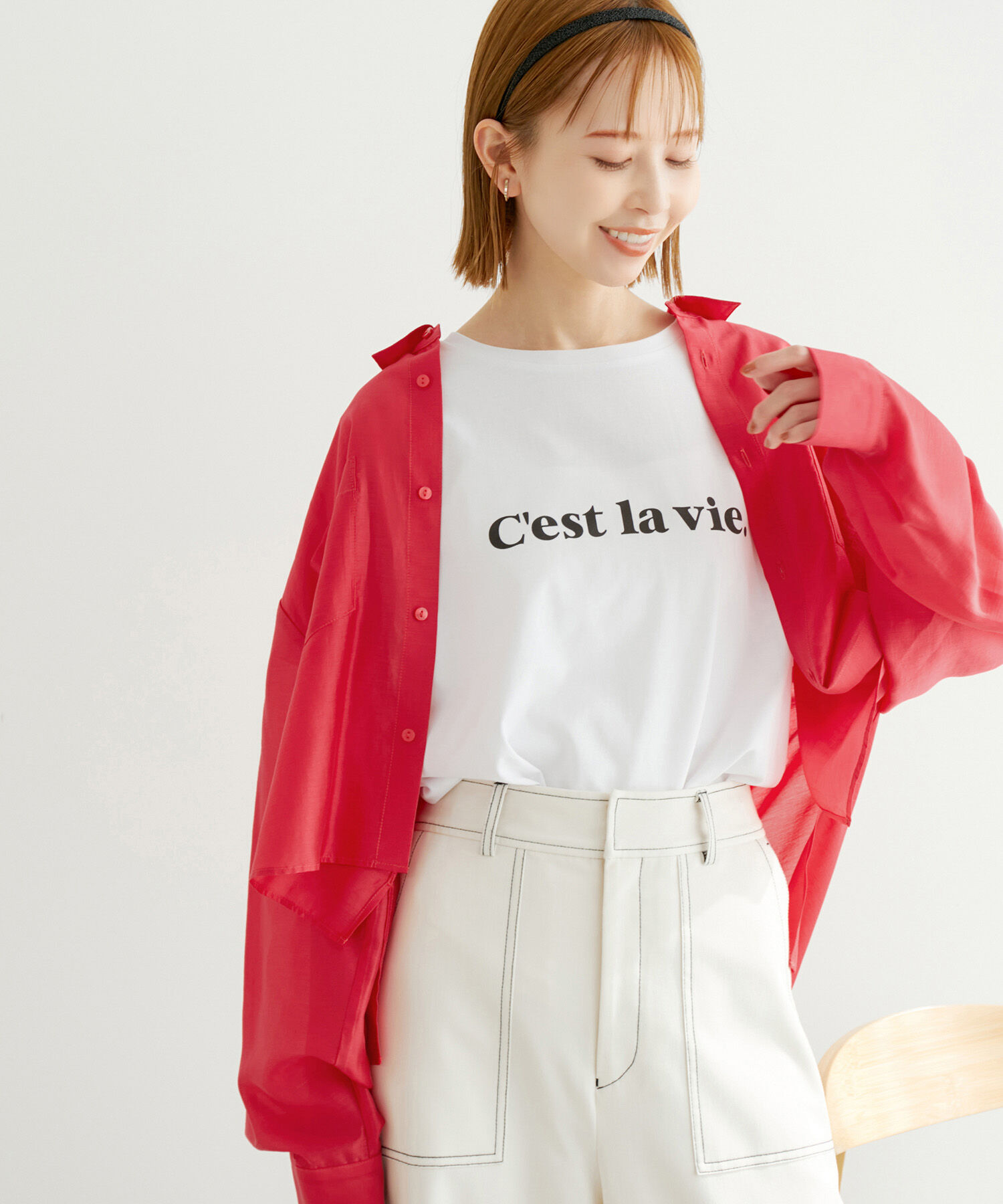 Rope&rsquo;Picnic「【ご好評につき追加生産・新色追加】クロップドシアーシャツ」|シャツ・ブラウス|