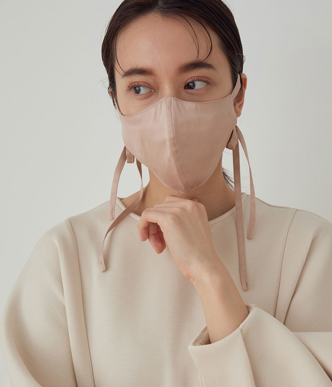 ADAM ET ROPE'「【WEB限定】シルクフォルムリボンマスク」|その他|