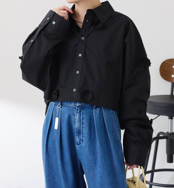  「フラワーモチーフシャツ」|シャツ・ブラウス|