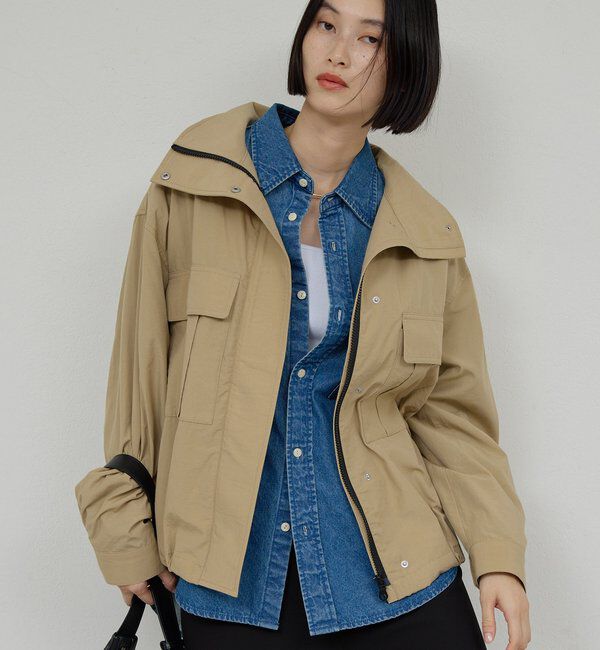  「【CHIKAコラボ】ハイカラーブルゾン」|ブルゾン・スタジャン|