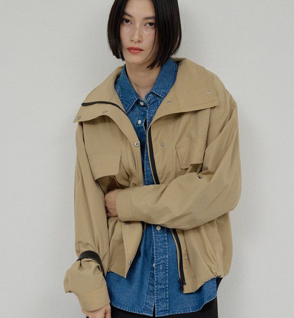  「【CHIKAコラボ】ハイカラーブルゾン」|ブルゾン・スタジャン|