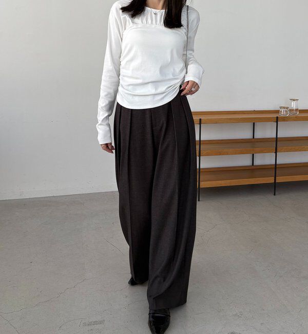  「ベア切替ギャザーT」|Tシャツ・カットソー|