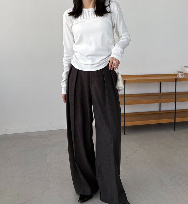  「ベア切替ギャザーT」|Tシャツ・カットソー|