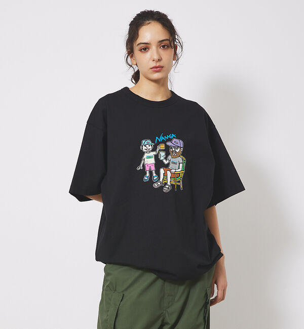ABAHOUSE「【NANGA/ナンガ】ECOHYBRID イラストレーターTシャツシリーズ/HI」|Tシャツ・カットソー|ブラック系その他2