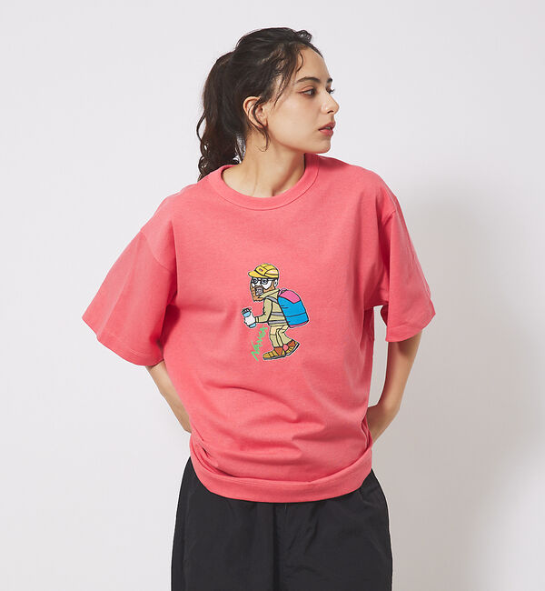 ABAHOUSE「【NANGA/ナンガ】ECOHYBRID イラストレーターTシャツシリーズ/HI」|Tシャツ・カットソー|ピンク系その他1