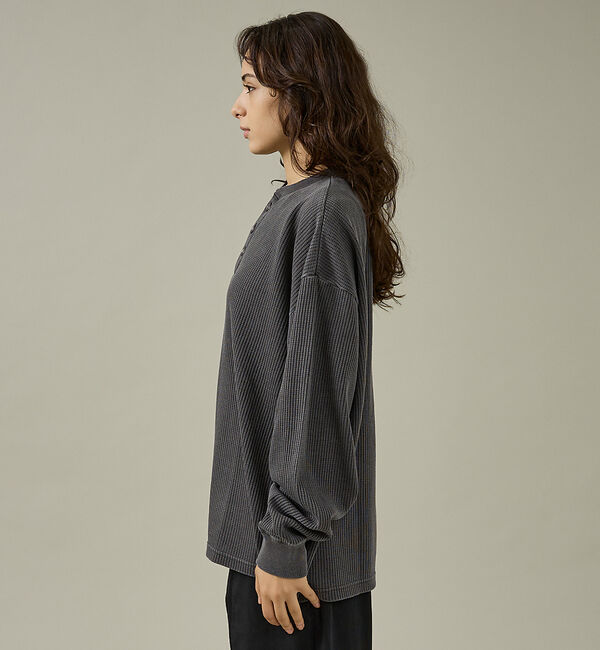 ABAHOUSE「【SEABEES / シービーズ】ピグメント サーマル L/S ヘンリーネック」|Tシャツ・カットソー|