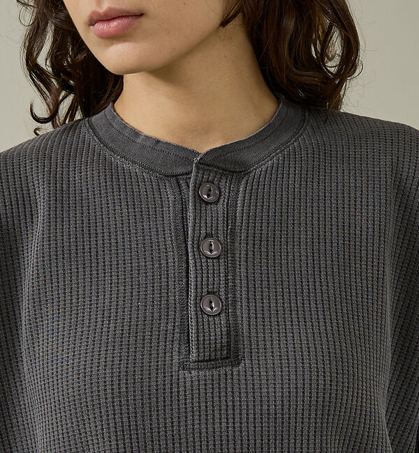 ABAHOUSE「【SEABEES / シービーズ】ピグメント サーマル L/S ヘンリーネック」|Tシャツ・カットソー|