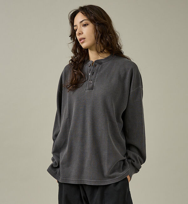 ABAHOUSE「【SEABEES / シービーズ】ピグメント サーマル L/S ヘンリーネック」|Tシャツ・カットソー|