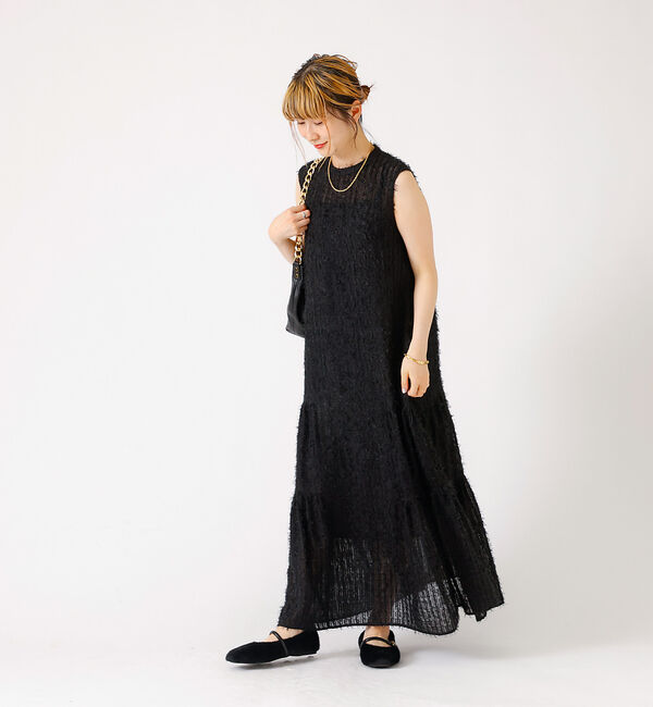 Rouge vif「フェザーノースリーブワンピース」|ワンピース|