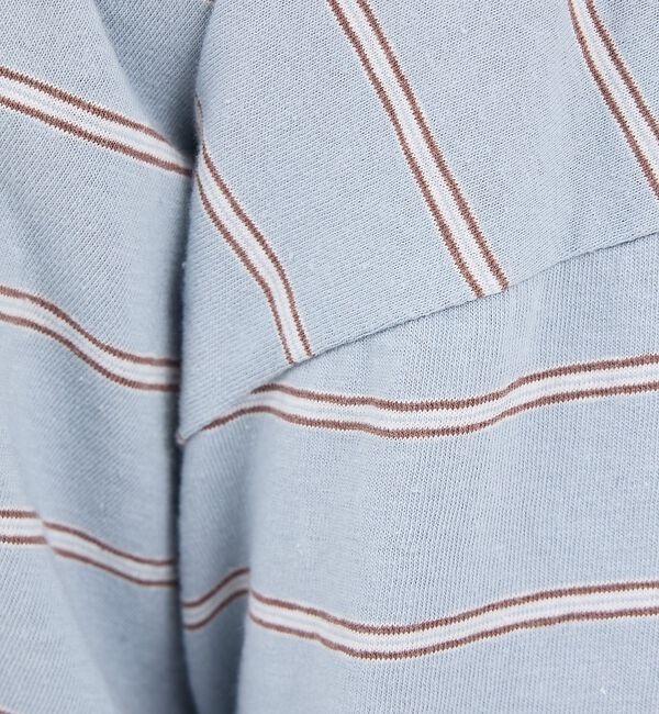 Rouge vif「【Le Melange/ル・メランジュ】マルチボーダーTee/8分袖/クルーネッ」|Tシャツ・カットソー|