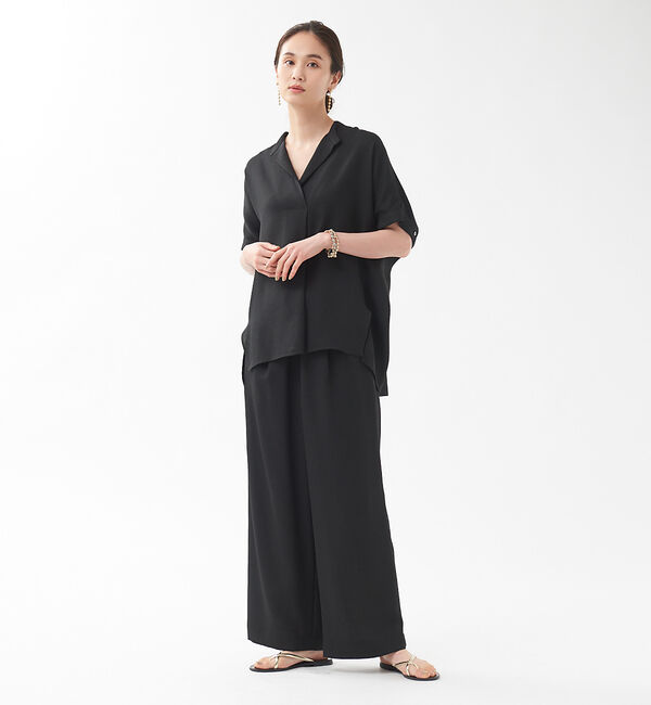 qualite「《セットアップ対応》リネンライクワイドパンツ」|その他|