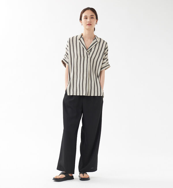 qualite「《セットアップ対応》リネンライクワイドパンツ」|その他|