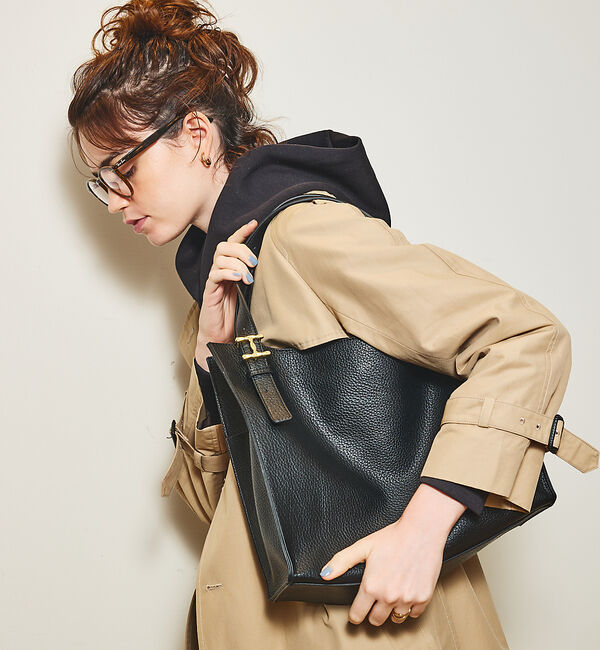 LOWELL things「【新色追加】Peak/メタルモチーフオープントート」|トートバッグ|ブラック