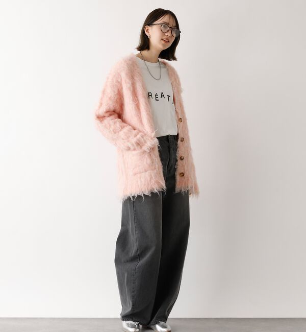 abahouse mavie「【GISELe 4月号掲載】ウォッシュドバレルジーンズ/大人カジュアル/カーブパ」|デニム|